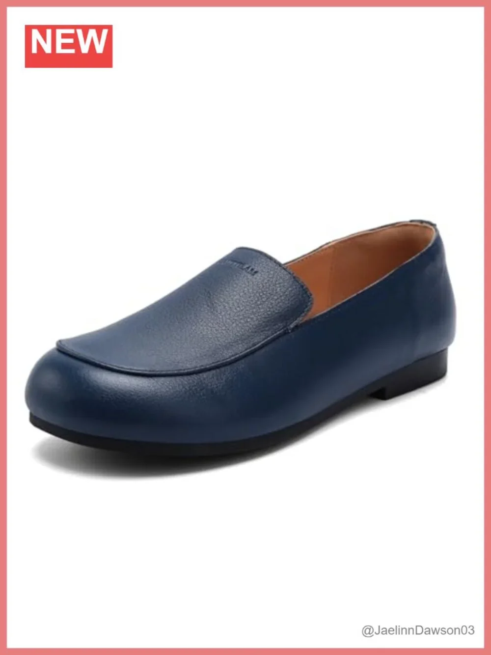 Women's Genuine Leather Loafers Slip-On Moc Toe Shoes Comfort Walking